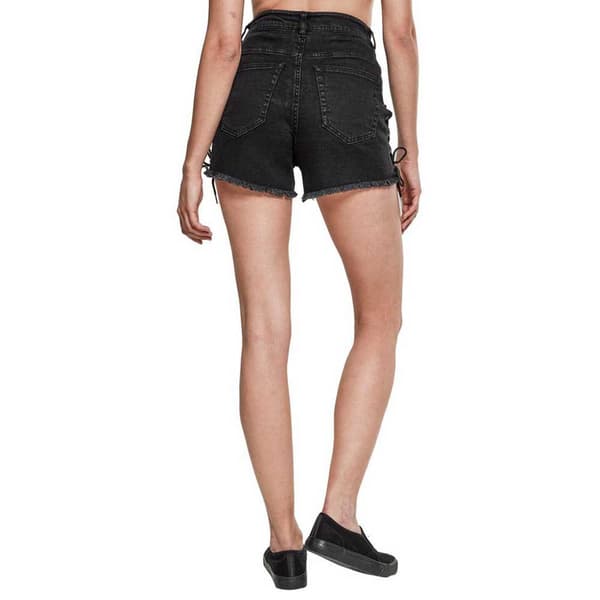 Urban Classics Up High Waist Shorts Sort 32 Kvinde