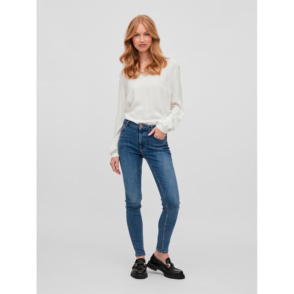 Vila Sarah Wu02 Rw Skinny Fit Jeans Blå XL / 30 Kvinna