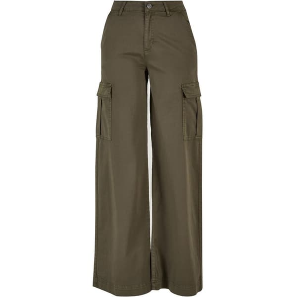 Urban Classics Twill Cargobukser Med Høj Talje Grøn 30 Kvinde