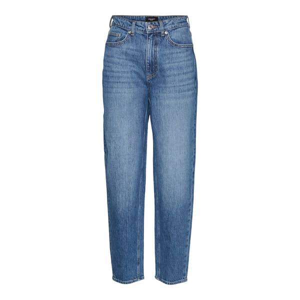 Vero Moda Tessa Mom Ra380 Højtaljede Jeans Blå 28 / 30 Kvinde