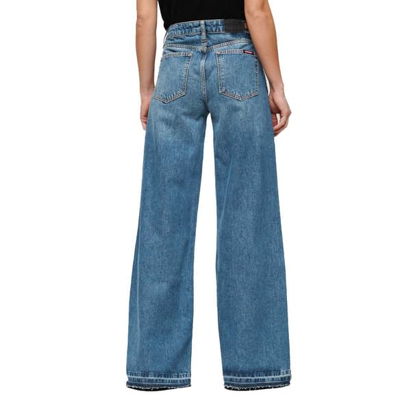 Superdry Raw Hem Wide Flare Högmidjadeans Blå 26 / 32 Kvinna