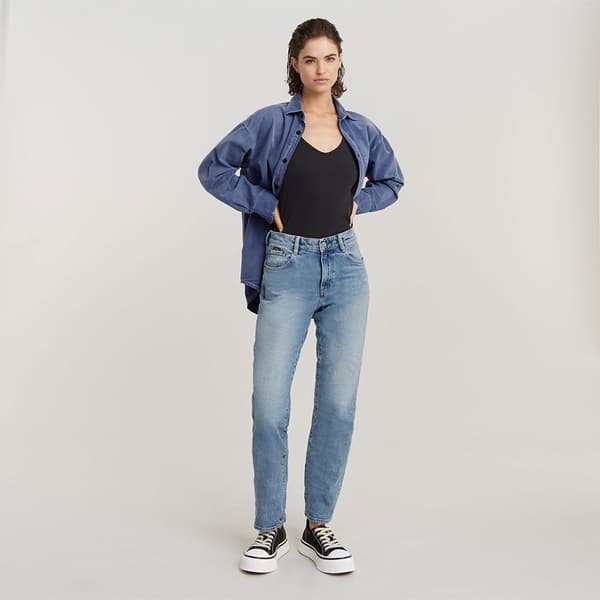 G-star Viktoria High Straight Fit Jeans Blå 30 / 32 Kvinna