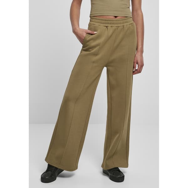 Urban Classics Straight Pin Tuck Bukser Grøn M Kvinde