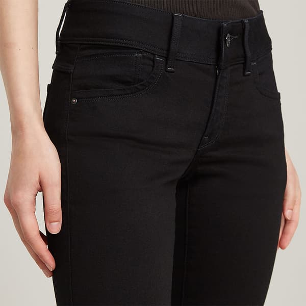 G-star Lynn Mid Skinny Jeans Svart 28 / 30 Kvinna