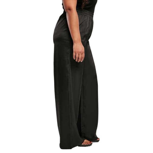 Urban Classics Satin Wide Bukser Sort XL Kvinde