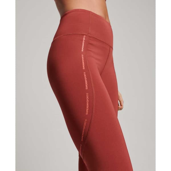 Superdry Mesh Full Length Leggings Brun L Kvinna