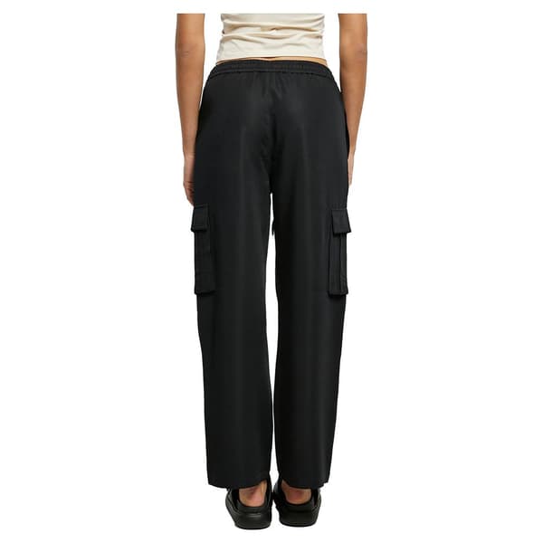 Urban Classics Vicose Straight Leg Cargobukser Sort L Kvinde