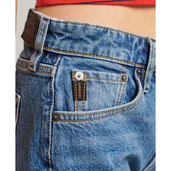 Superdry Vintage Mid Rise Cut Off Shortsit Sininen 32 Nainen