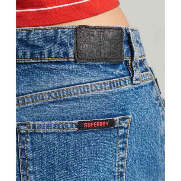 Superdry Vintage Mid Rise Cut Off Shortsit Sininen 32 Nainen