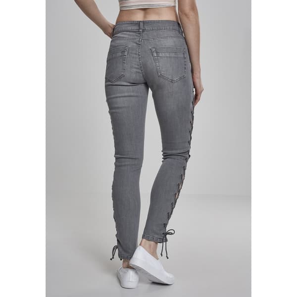 Urban Classics Lace Up Byxor Grå 28 Kvinna