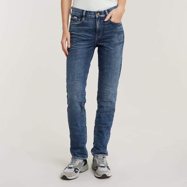 G-star Strace Straight Fit Jeans Blå 26 / 30 Kvinna