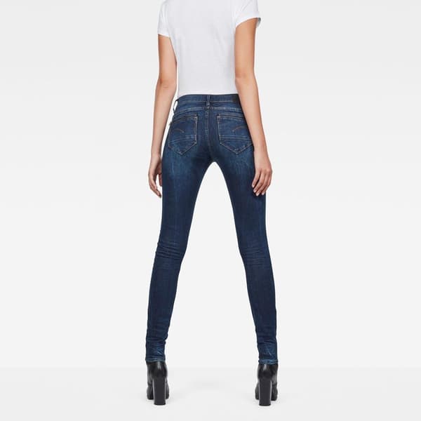 G-star Midge Zip Mid Waist Skinny Jeans Blå 25 / 32 Kvinde
