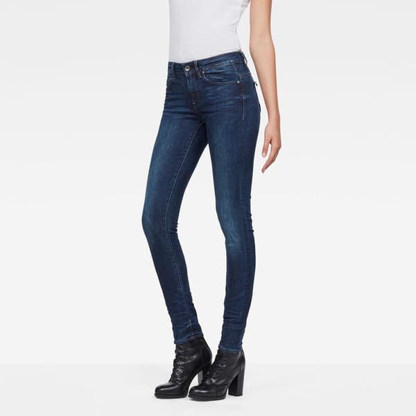 G-star Midge Zip Mid Waist Skinny Jeans Blå 25 / 32 Kvinde