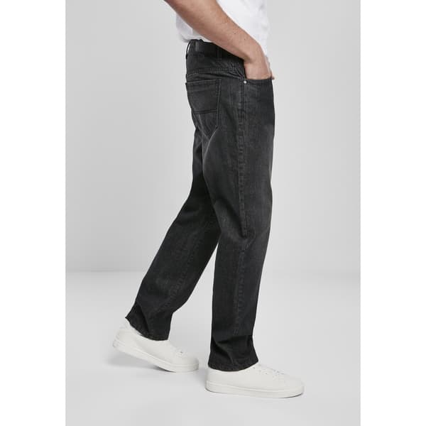 Urban Classics Denim Loose Fit Jeans Sort 36 / 34 Mand