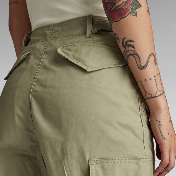 G-star Cropped Drawcord Cargobyxor Beige 26 Kvinna