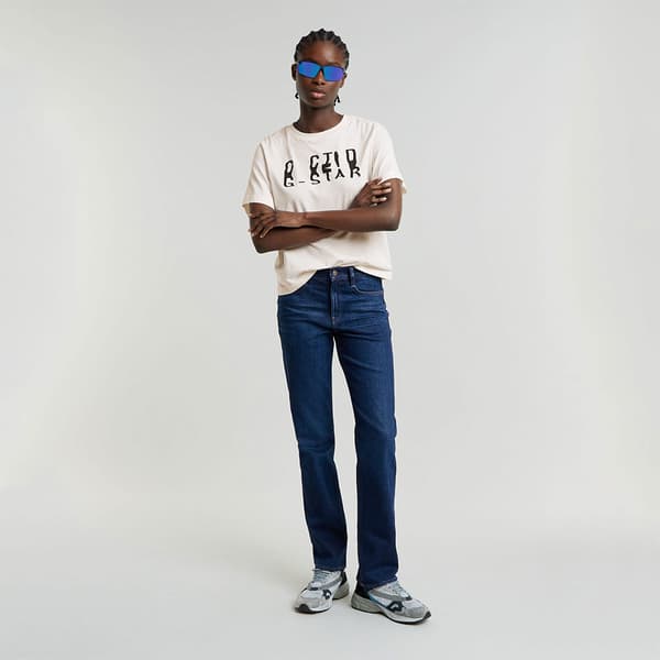G-star Strace Straight Fit Jeans Blå 34 / 32 Kvinna