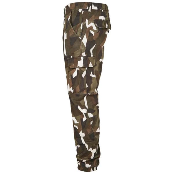 Urban Classics Geometric Camo Stretch Twill Mid Waist Cargobukser Grøn 36 Mand