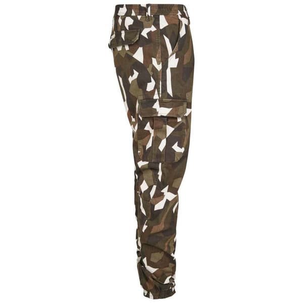 Urban Classics Geometric Camo Stretch Twill Mid Waist Cargobukser Grøn 36 Mand