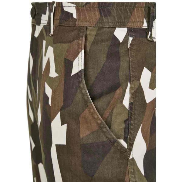 Urban Classics Geometric Camo Stretch Twill Mid Waist Cargobukser Grøn 36 Mand