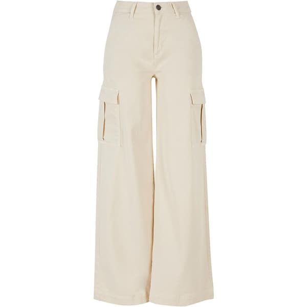 Urban Classics Twill Cargobukser Med Høj Talje Beige 33 Kvinde