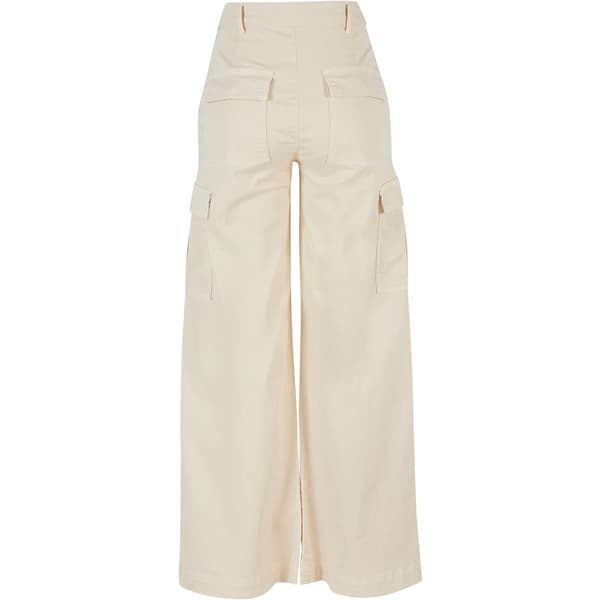 Urban Classics Twill Cargobukser Med Høj Talje Beige 33 Kvinde