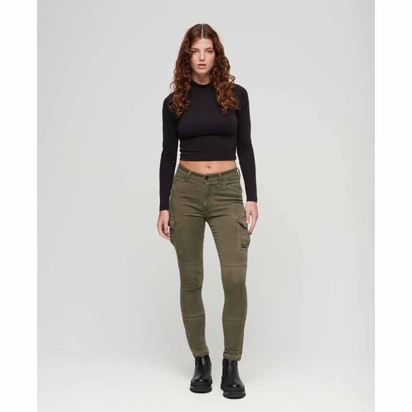 Superdry Skinny Fit Cargo Housut Vihreä 32 / 28 Nainen
