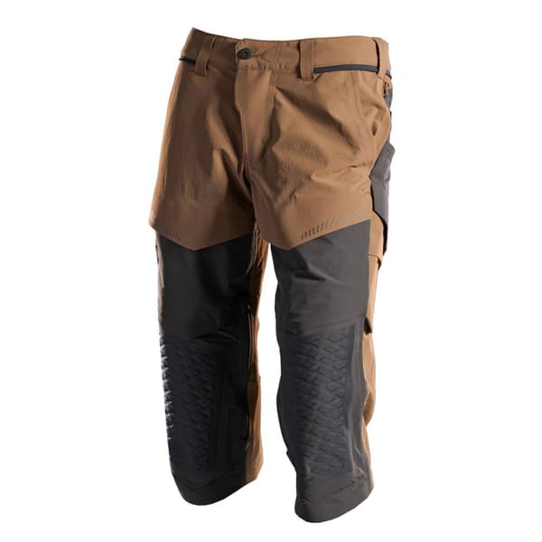Mascot Knee Pad Pockets Customized 22249 3/4-byxor Brun 58 Man