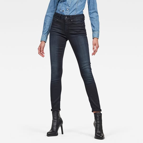 G-star 3301 High Waist Skinny Jeans Blå 23 / 32 Kvinde