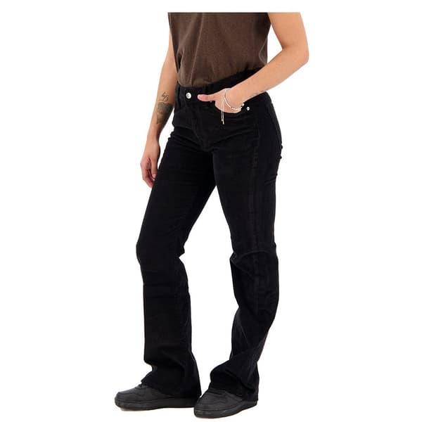 Superdry Mid Rise Slim Cord Flare Jeans Svart 26 / 31 Kvinna