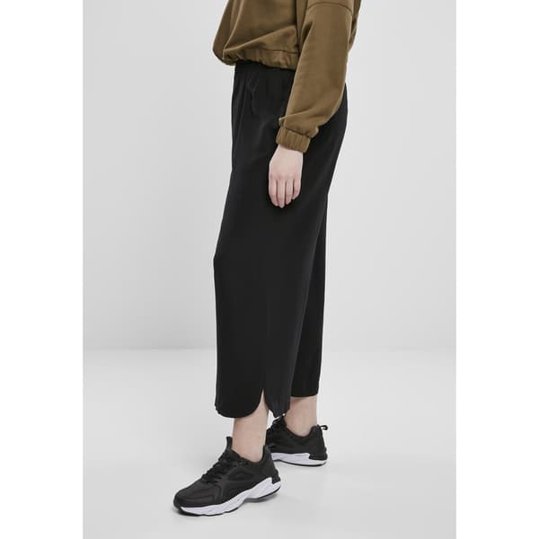 Urban Classics Wide Viscose Culotte Big Bukser Sort 5XL Kvinde