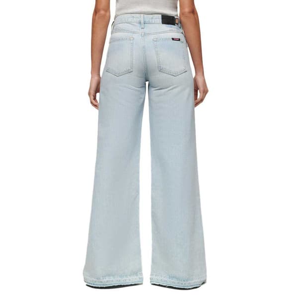 Superdry Raw Hem Wide Flare Högmidjadeans Grå 30 / 30 Kvinna