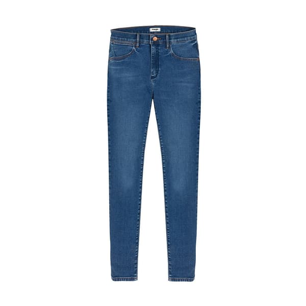 Wrangler High Rise Skinny Højtaljede Jeans Blå 29 / 34 Kvinde