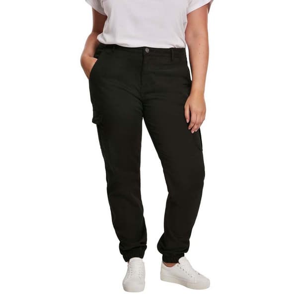 Urban Classics High Waist Cargobukser Sort 34 Kvinde
