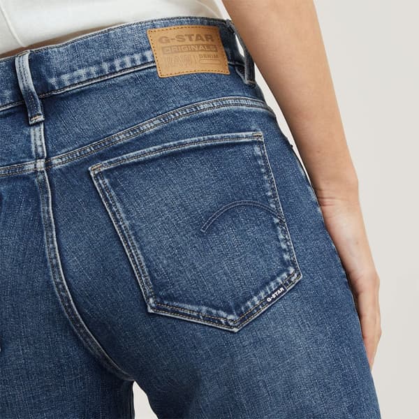 G-star Strace Straight Fit Jeans Blå 28 / 34 Kvinna