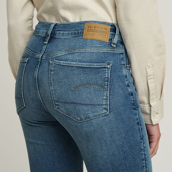 G-star 3301 Flare Jeans Blå 27 / 30 Kvinna