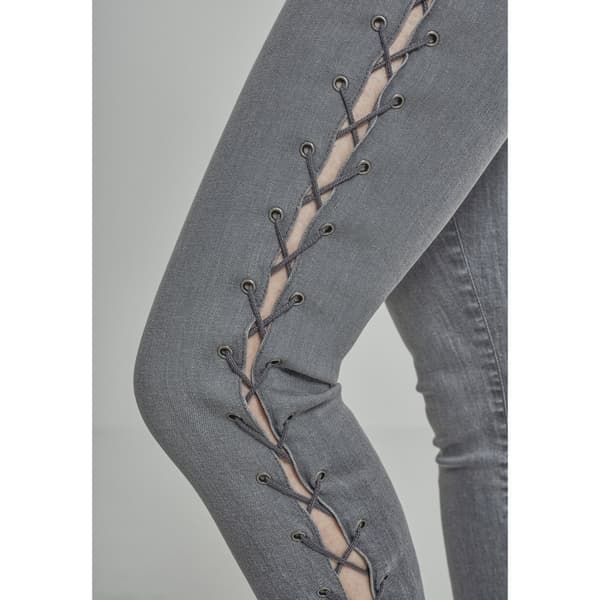 Urban Classics Lace Up Bukser Grå 27 Kvinde