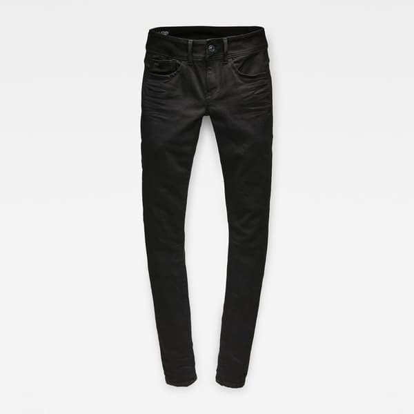 G-star Lynn D-mid Waist Super Skinny Jeans Sort 25 / 34 Kvinde