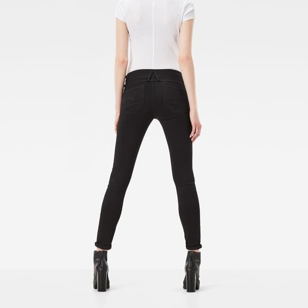 G-star Lynn D-mid Waist Super Skinny Jeans Sort 25 / 34 Kvinde