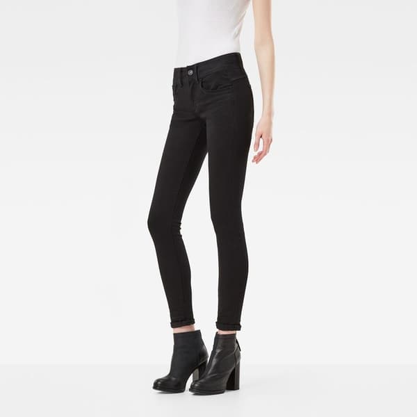 G-star Lynn D-mid Waist Super Skinny Jeans Sort 25 / 34 Kvinde