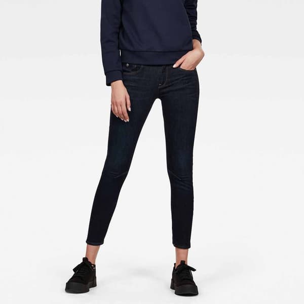 G-star Arc 3d Mid Waist Skinny Jeans Svart 26 / 34 Kvinna