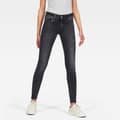 Miniatyrbild 1 av 5: G-star Lynn Mid Waist Super Skinny Jeans Grå 23 / 30 Kvinna