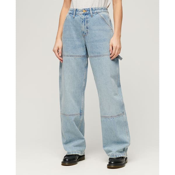 Superdry Mid Rise Denim Carpenter Byxor Blå 30 / 30 Kvinna