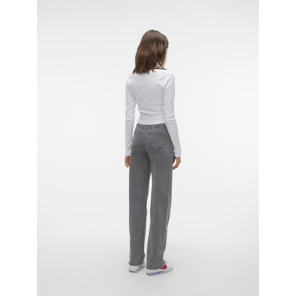 Vero Moda Tessa Wide Ra206 Korkeavyötäröiset Farkut Harmaa 30 / 34 Nainen