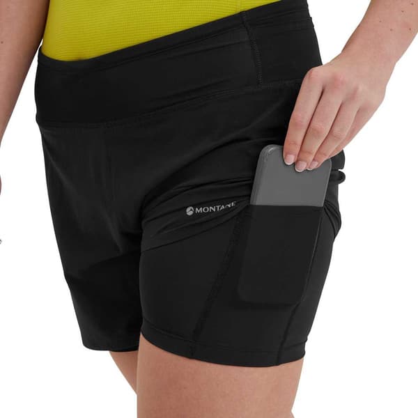 Montane Slipstream Twin Skin Shorts Sort XS Kvinde