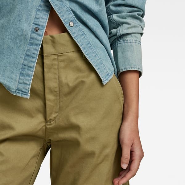 G-star D22900-c962 Straight Fit Chinoshorts Grönt 25 Kvinna