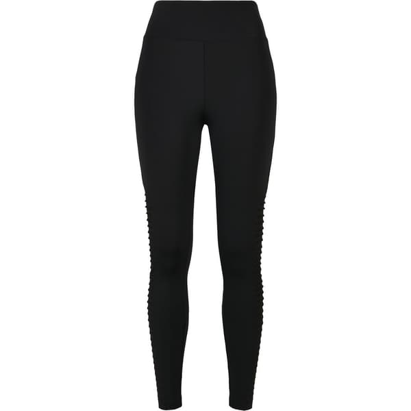 Urban Classics Biker Tech Mesh Big High Waist Leggings Sort 4XL Kvinde
