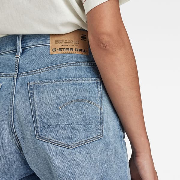 G-star 3301 Rp Korta Jeans Blå 26 Kvinna
