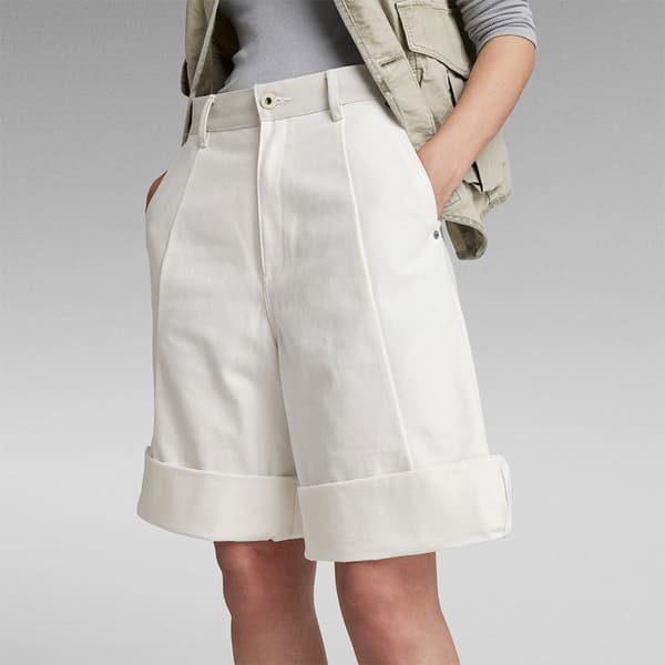 G-star E Summer Snow Shorts Beige 26 Kvinna