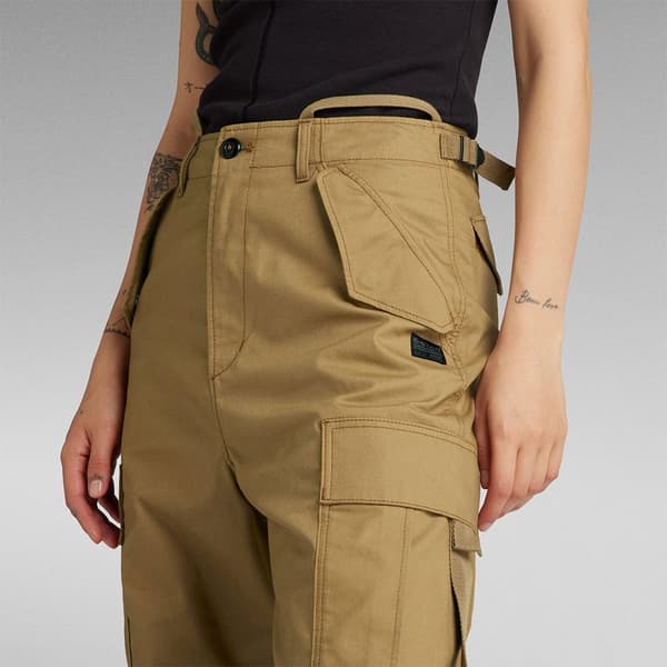 G-star Cropped Drawcord Cargobyxor Brun 26 Kvinna