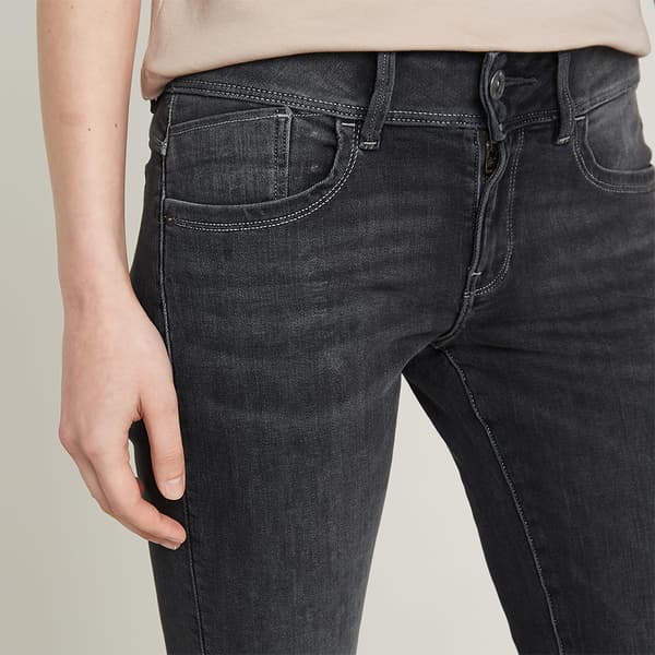 G-star Lynn Mid Skinny Jeans Svart 32 / 32 Kvinna